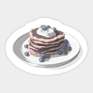 Pancakes with blueberries Sticker